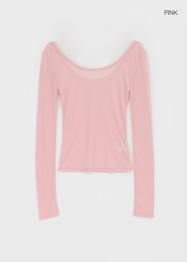 [MADE] เสื้อยืดแขนยาว Uniqlo แบบไม่มีหลังจาก Tencel ที่บางเบา