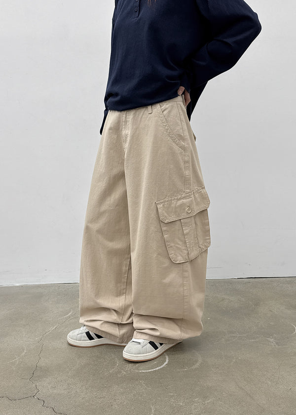 [MADE] Lumi Wide Cargo Cotton Pants
