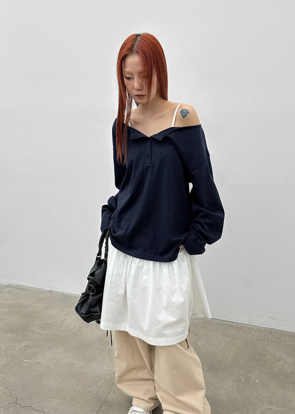 Ruade Banding Shirring Midi Skirt