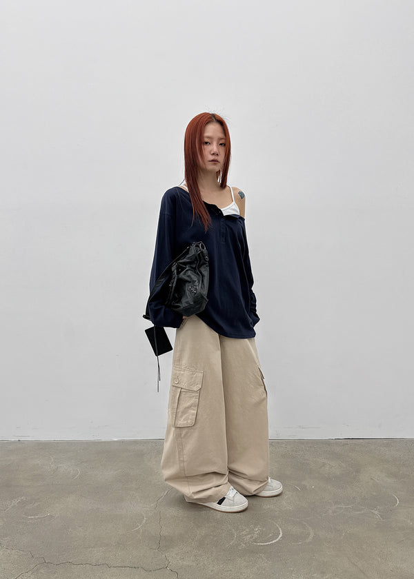 [MADE] Lumi Wide Cargo Cotton Pants