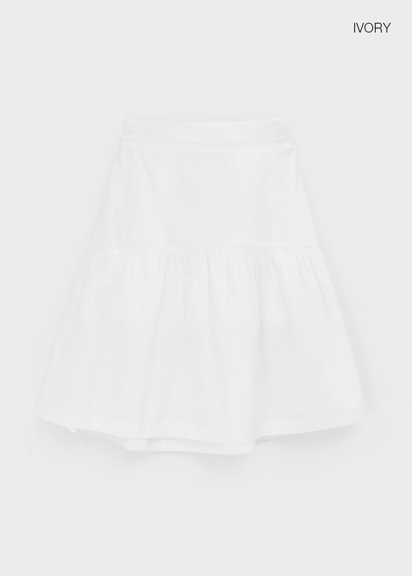 Ruade Banding Shirring Midi Skirt