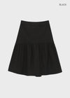 Ruade Banding Shirring Midi Skirt