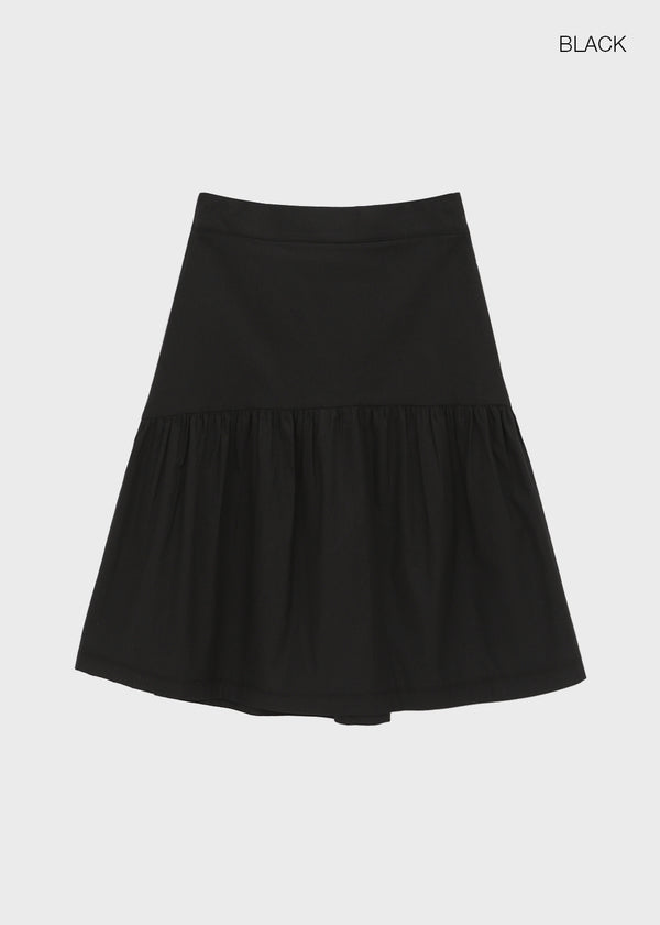 Ruade Banding Shirring Midi Skirt