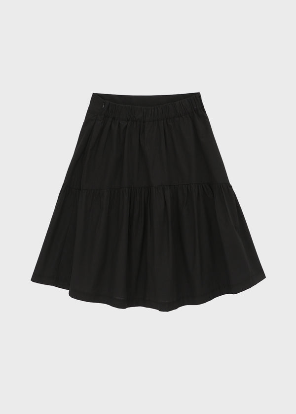 Ruade Banding Shirring Midi Skirt