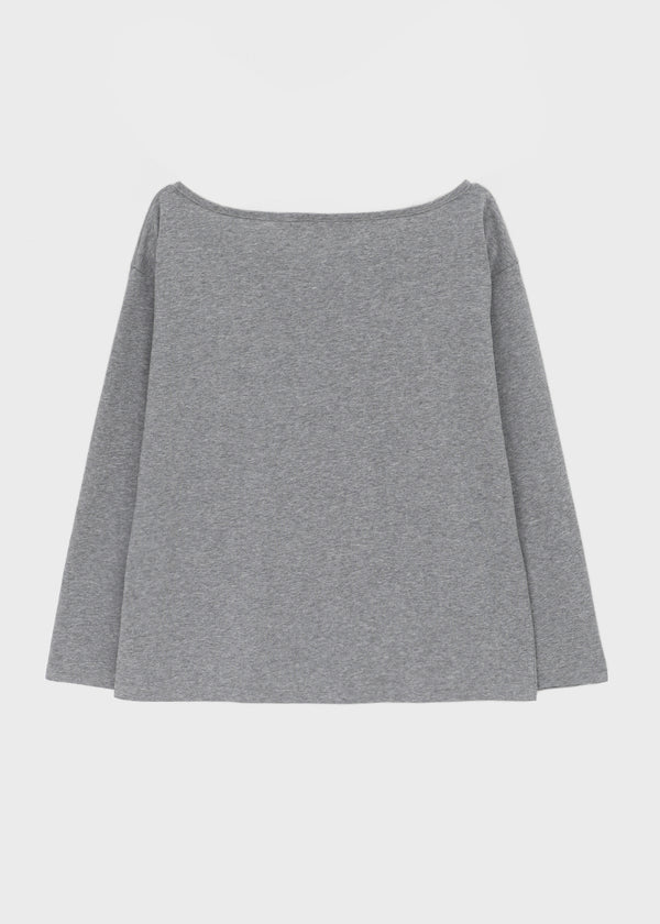 [MADE] Yuusi Sheer Loose-Fit Henley Long-Sleeve Tee