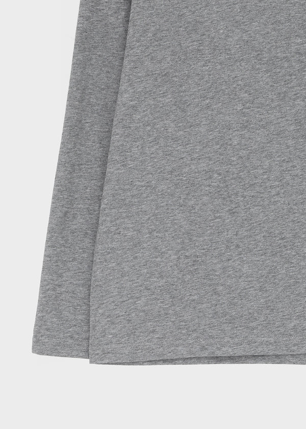 [MADE] Yuusi Sheer Loose-Fit Henley Long-Sleeve Tee