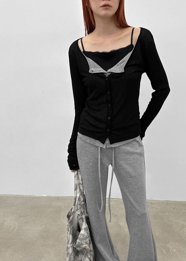 [MADE] Shurev Layered Ribbed Cardigan