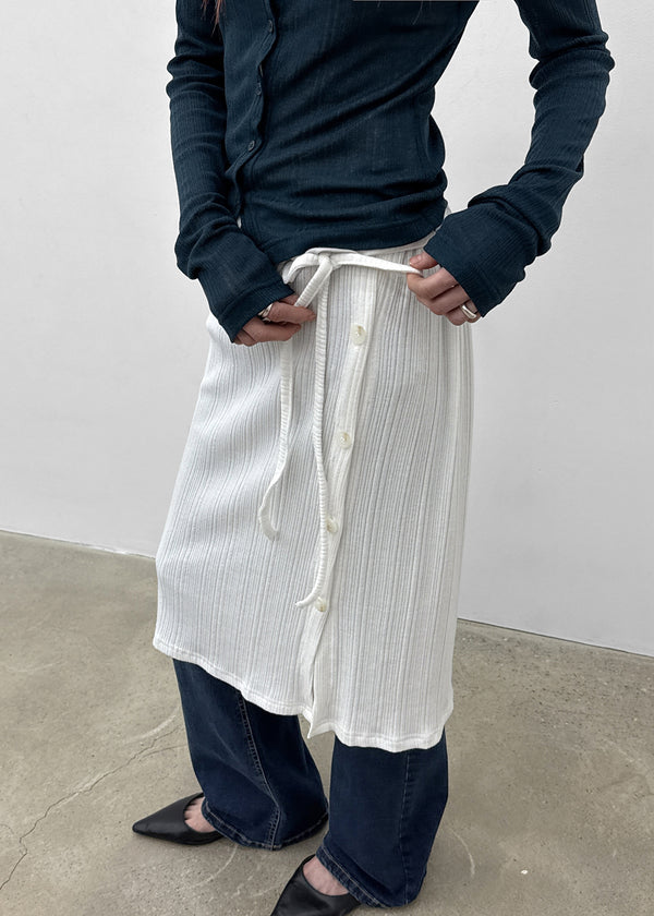 Corrie Strap Button Midi Skirt