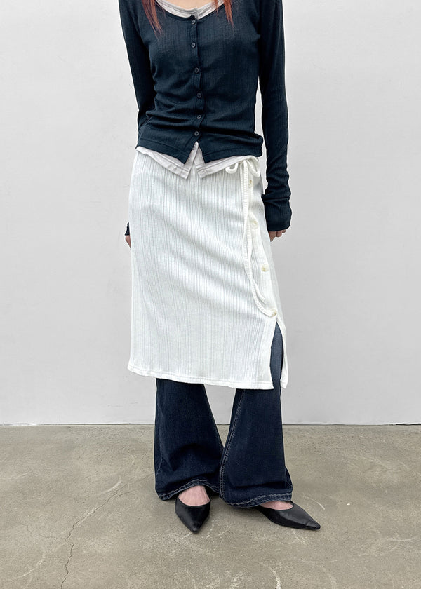 Corrie Strap Button Midi Skirt