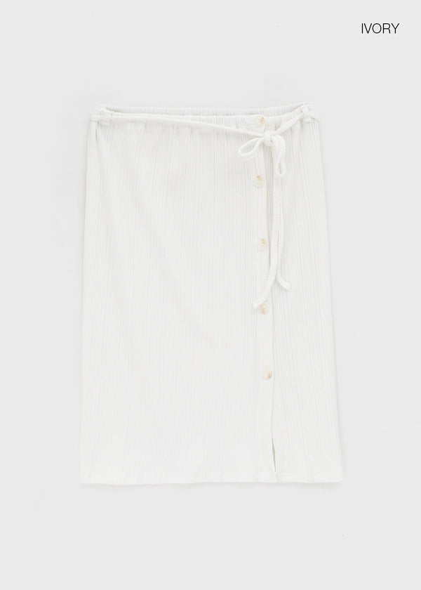 Corrie Strap Button Midi Skirt