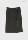 Corrie Strap Button Midi Skirt