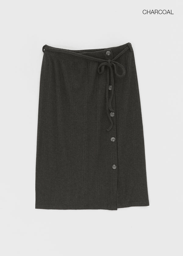 Corrie Strap Button Midi Skirt