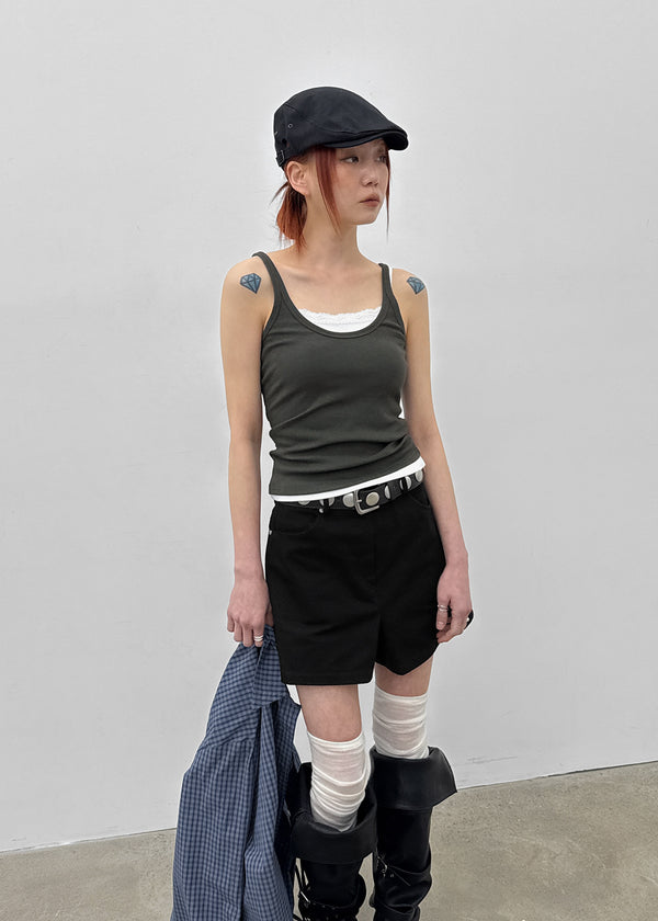 Áo không tay viền ren