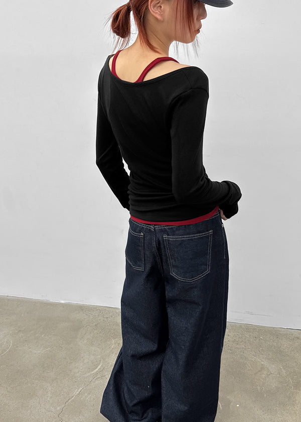 [MADE] Zencu U-Neck Layered Long-Sleeve Tee