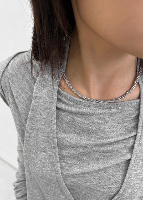 Yelbella Bold Silver Necklace