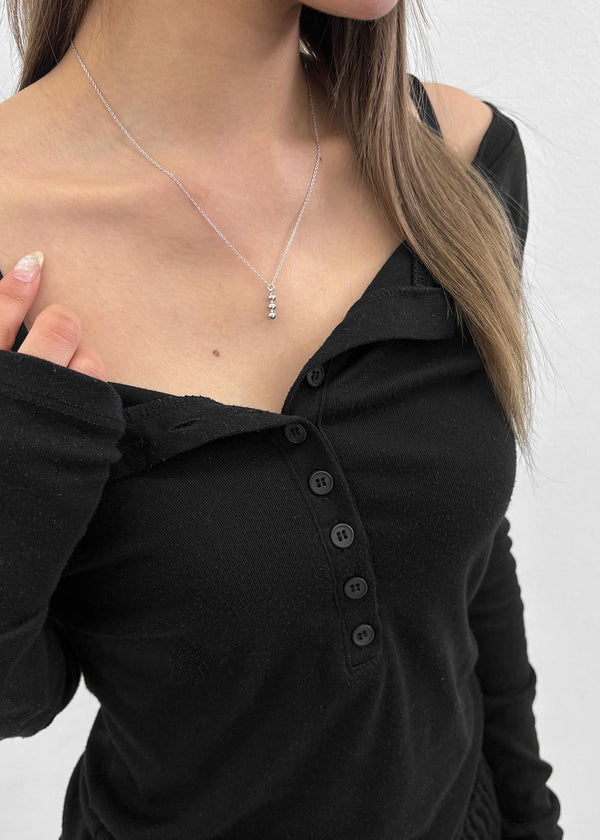 Cltra Silver Ball Necklace