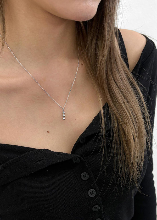 Cltra Silver Ball Necklace