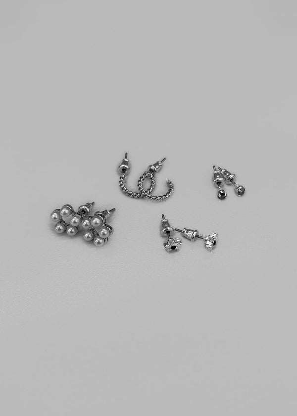 Tiet 4-set Silver Earrings