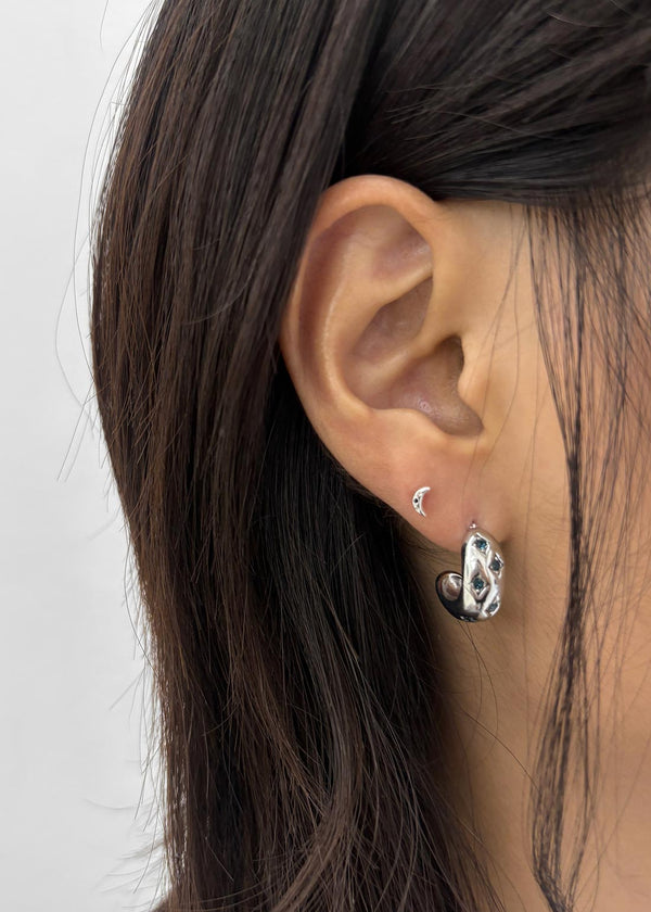 (SILVER 925) Pettle Moon Piercing