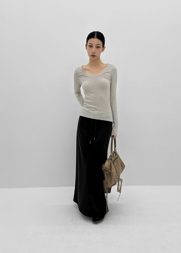 [MADE] Janice Banded Long Skirt