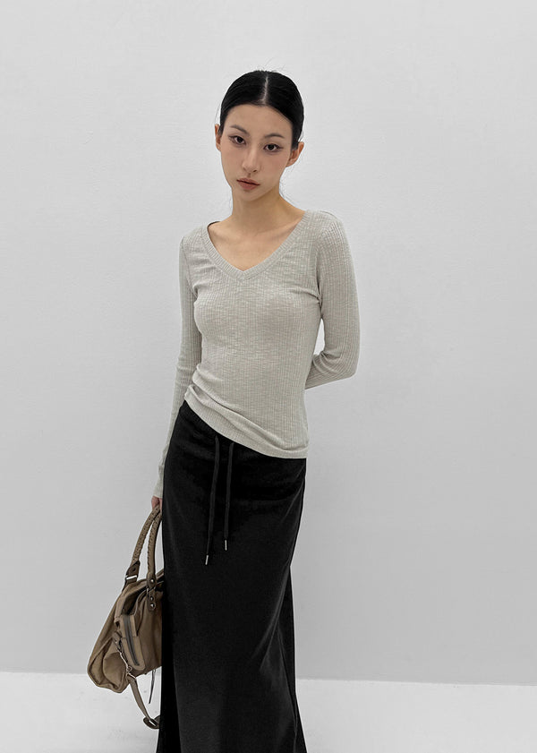 [MADE] Janice Banded Long Skirt