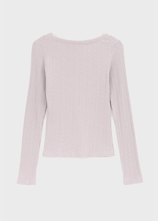 [MADE] Diloa V-Neck Long-Sleeve Tee (Modal 38%)