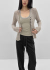 Haen V-neck Slim Ribbed Cardigan