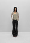 Haen V-neck Slim Ribbed Cardigan