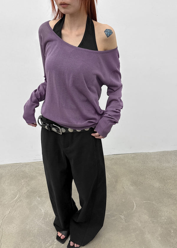 [MADE] Chevny Sheer Wide U-Neck Knit