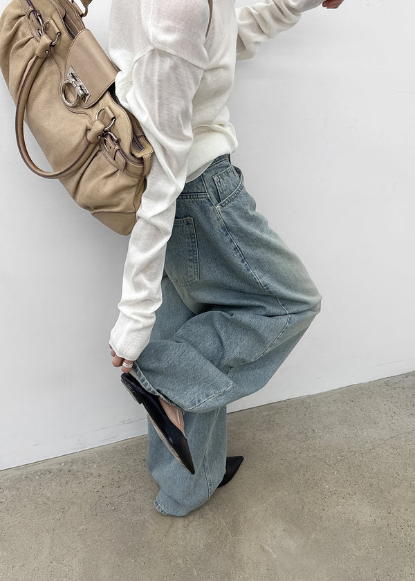 [MADE] Prin Curved Denim Pants