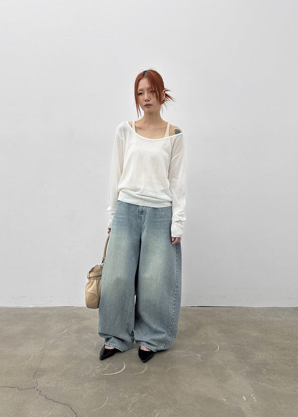 [MADE] Prin Curved Denim Pants