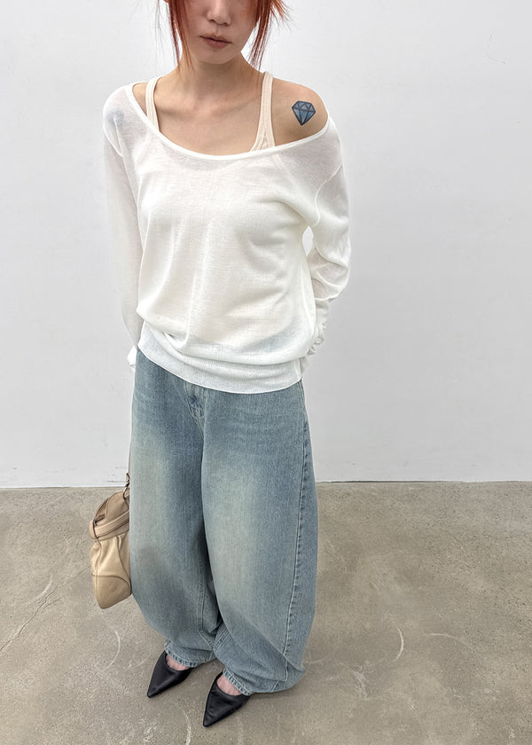 [MADE] Prin Curved Denim Pants