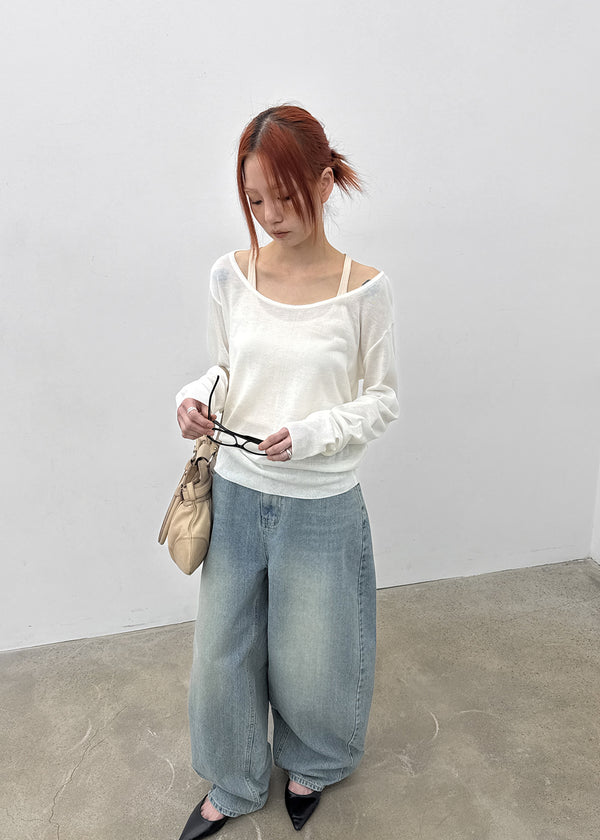 [MADE] Prin Curved Denim Pants