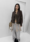 Haen V-neck Slim Ribbed Cardigan