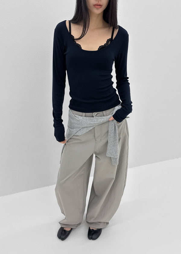 [MADE] Zencu U-Neck Layered Long-Sleeve Tee