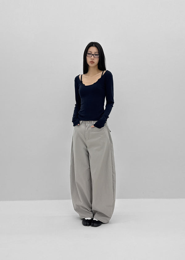 [MADE] Zencu U-Neck Layered Long-Sleeve Tee