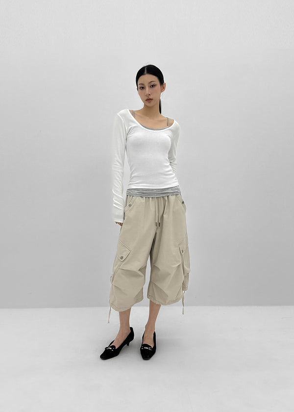 [MADE] Zencu U-Neck Layered Long-Sleeve Tee