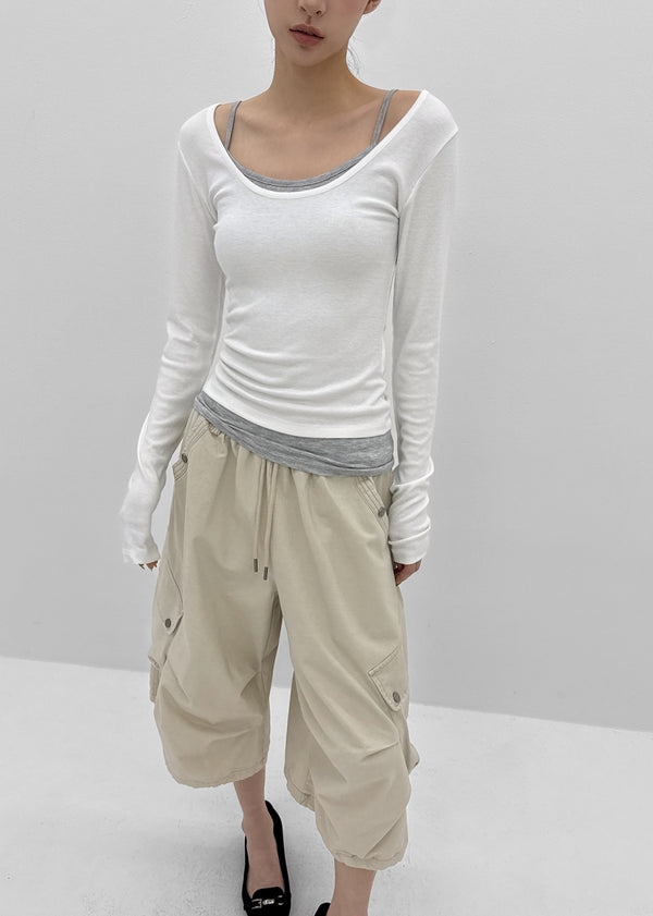 [MADE] Zencu U-Neck Layered Long-Sleeve Tee