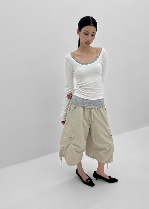 [MADE] Zencu U-Neck Layered Long-Sleeve Tee