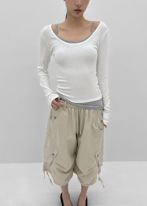 [MADE] Zencu U-Neck Layered Long-Sleeve Tee