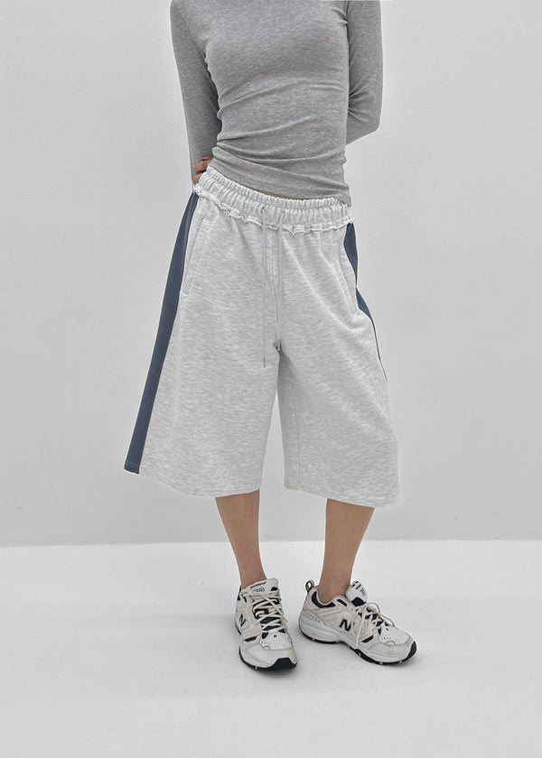 [MADE] Wirano Color-Block Bermuda Banded Pants