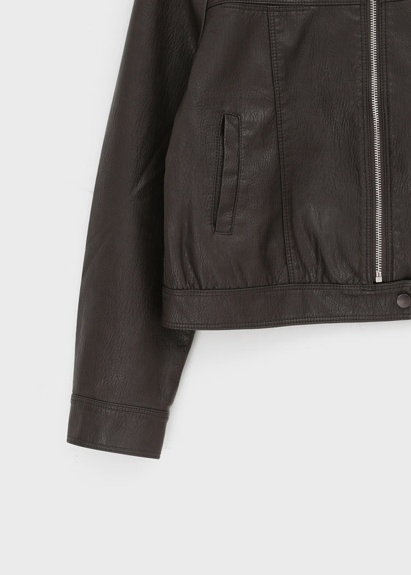 Werun Cut Biker Leather Jacket