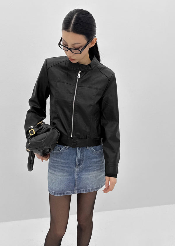 [MADE] Novad Washed Denim Mini Skirt