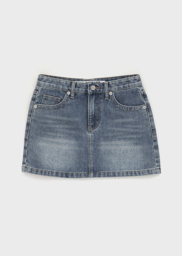 [MADE] Novad Washed Denim Mini Skirt