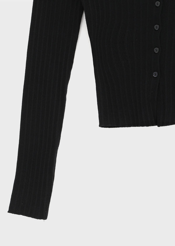 [MADE] Momori Ribbed Wide U-Neck Knit Cardigan