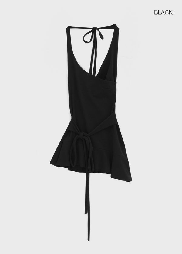 [MADE] Meluti Two-way String Halter Mini Dress