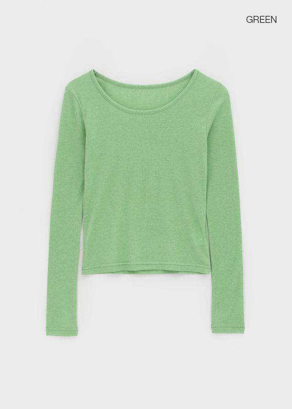 Latof Tencel Basic Long Sleeve T-Shirt