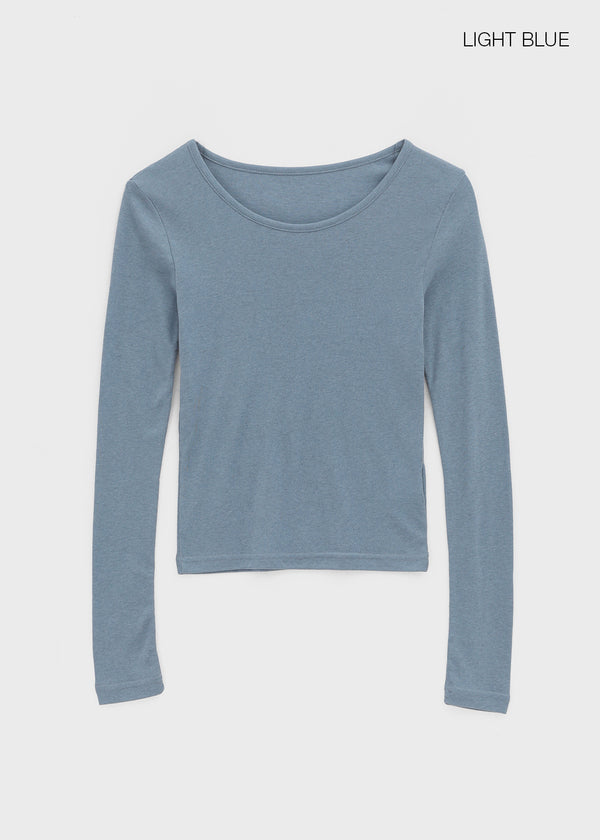 Latof Tencel Basic Long Sleeve T-Shirt