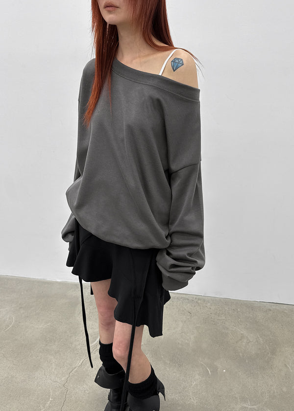 Herizel Loose Fit Off-Shoulder Sweatshirt