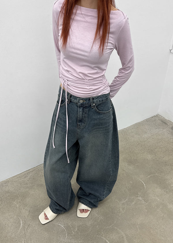 [MADE] Prin Curved Denim Pants
